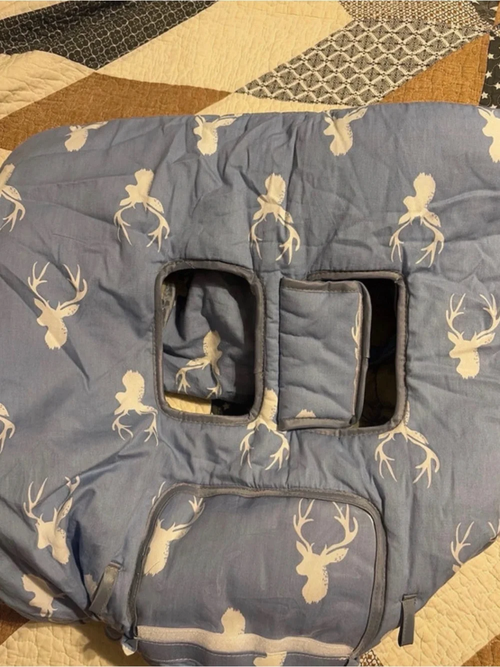 Blue Deer-Print shopping cart Cover Pad - Unbranded